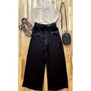 Beaded Sheer Sleeveless Beige Off White Tank Top Size S